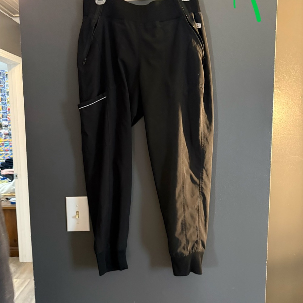 Black Jogger Pants with Zipper Pockets